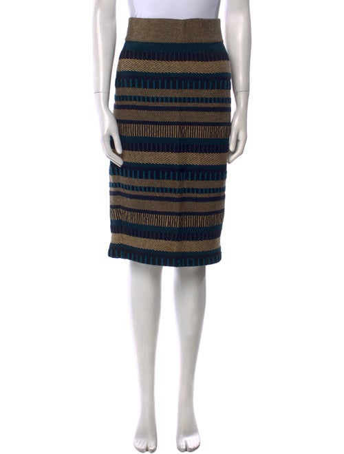 Burberry Prorsum Striped Knee-Length Skirt