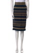 Burberry Prorsum Striped Knee-Length Skirt