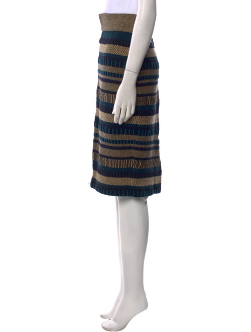 Burberry Prorsum Striped Knee-Length Skirt