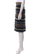 Burberry Prorsum Striped Knee-Length Skirt