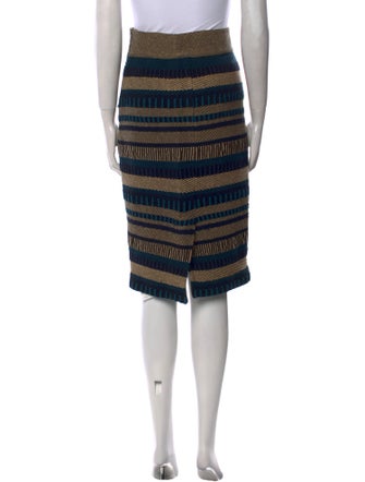 Burberry Prorsum Striped Knee-Length Skirt