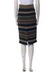 Burberry Prorsum Striped Knee-Length Skirt