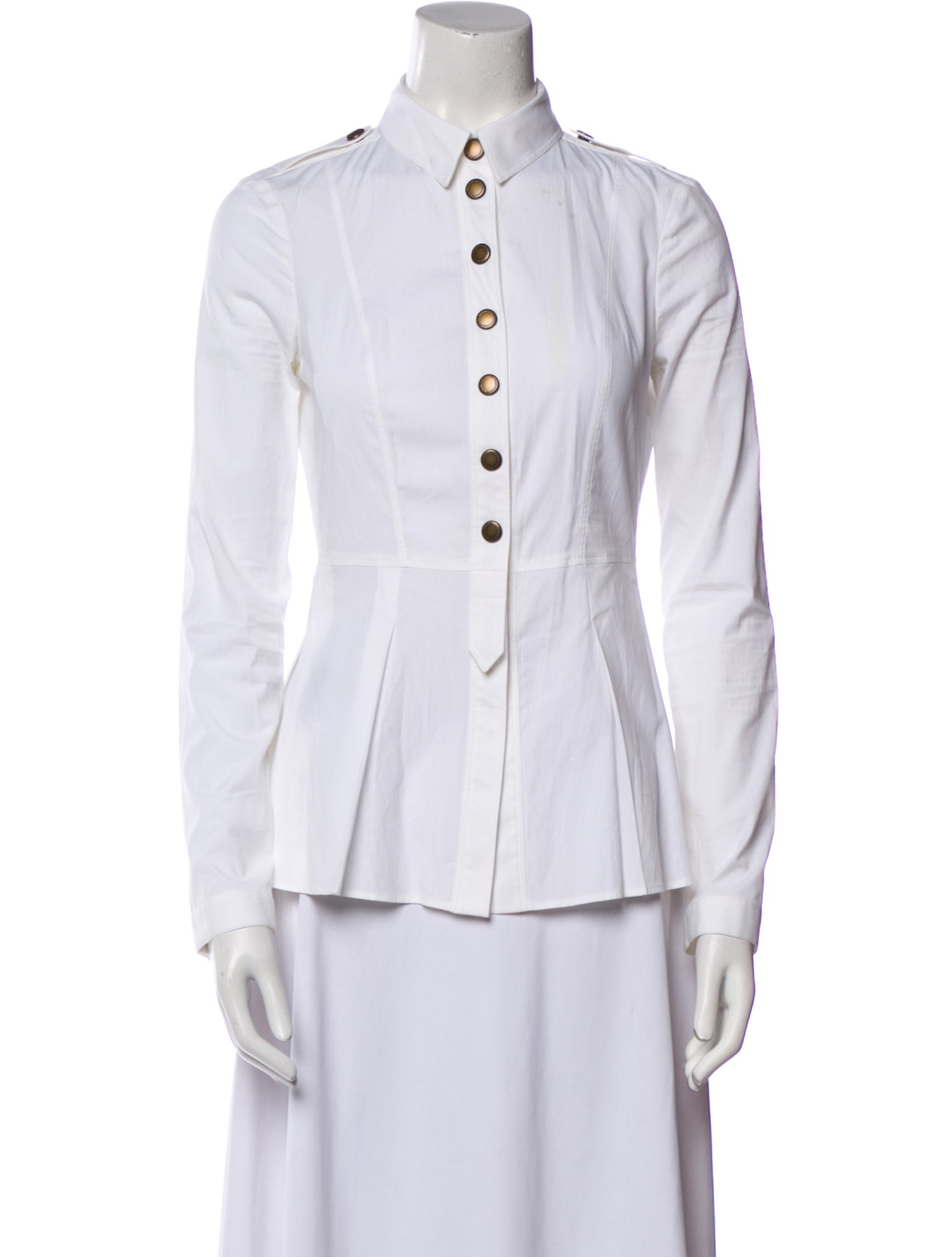 Burberry Prorsum Long Sleeve Button-Up Top