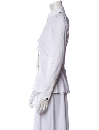 Burberry Prorsum Long Sleeve Button-Up Top