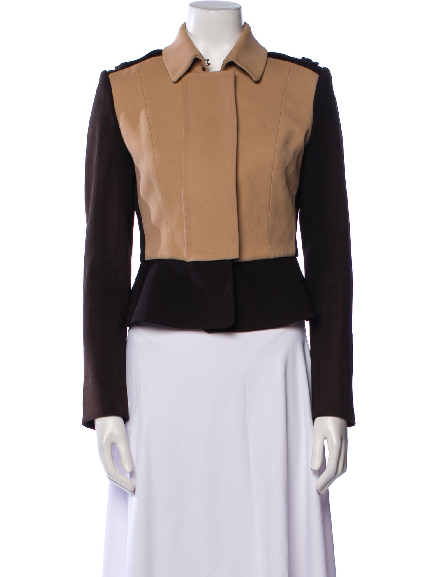 Burberry Prorsum Colorblock Pattern Biker Jacket