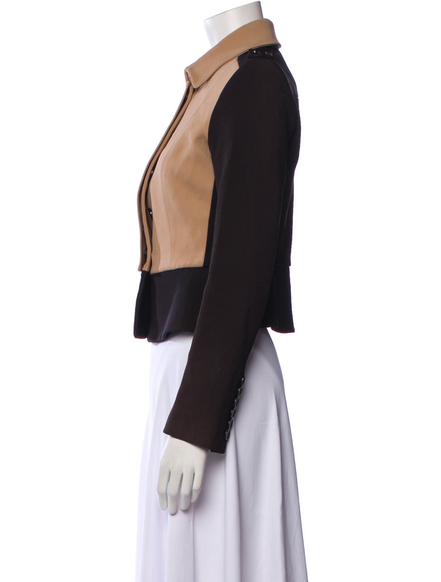 Burberry Prorsum Colorblock Pattern Biker Jacket