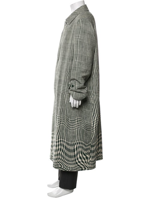 Burberry Prorsum Plaid Print Trench Coat