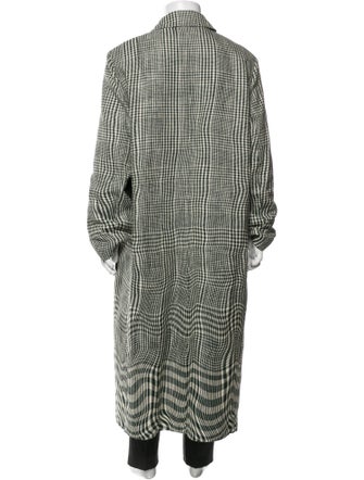 Burberry Prorsum Plaid Print Trench Coat