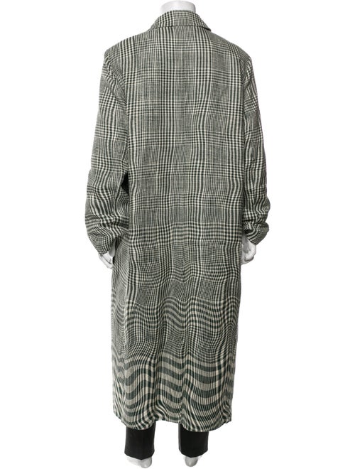 Burberry Prorsum Plaid Print Trench Coat