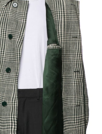 Burberry Prorsum Plaid Print Trench Coat