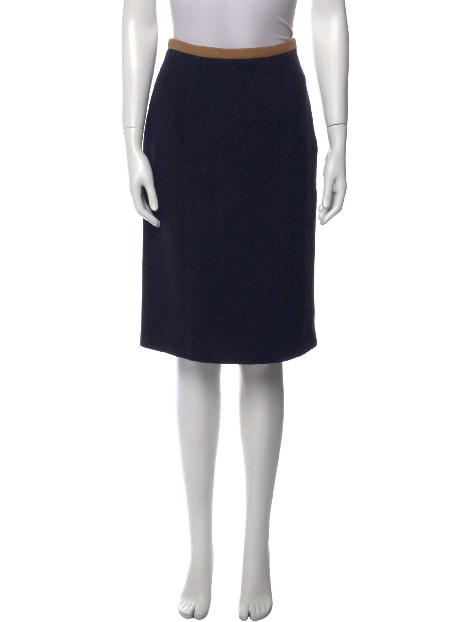 Burberry Prorsum Virgin Wool Knee-Length Skirt