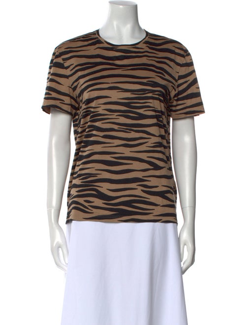 Burberry Prorsum Animal Print Crew Neck T-Shirt