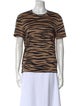 Burberry Prorsum Animal Print Crew Neck T-Shirt