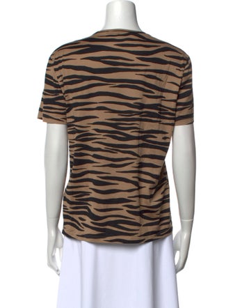 Burberry Prorsum Animal Print Crew Neck T-Shirt