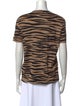 Burberry Prorsum Animal Print Crew Neck T-Shirt