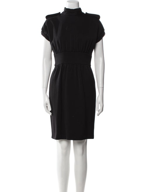 Burberry Prorsum Mock Neck Knee-Length Dress