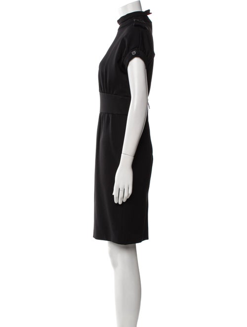 Burberry Prorsum Mock Neck Knee-Length Dress
