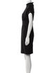 Burberry Prorsum Mock Neck Knee-Length Dress