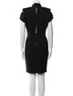 Burberry Prorsum Mock Neck Knee-Length Dress