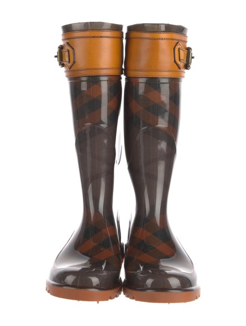 Burberry Prorsum House Check Pattern Rubber Rain Boots