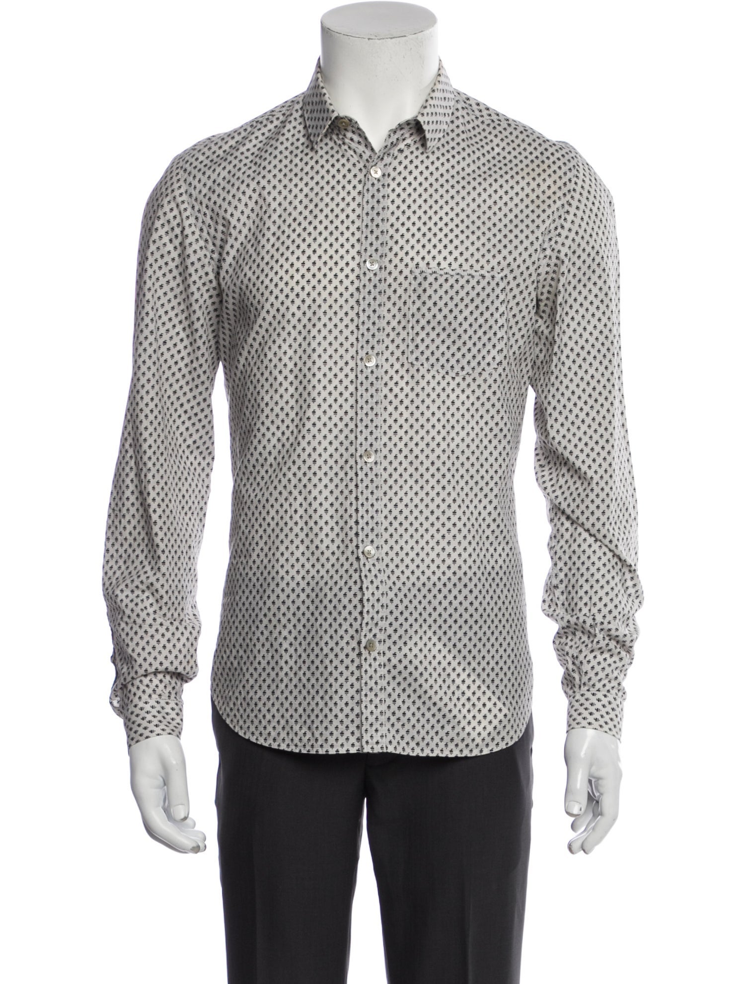 Burberry Prorsum Printed Long Sleeve Dress Shirt