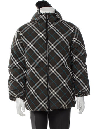 Burberry Plaid Print Parka