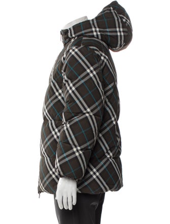Burberry Plaid Print Parka