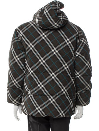 Burberry Plaid Print Parka