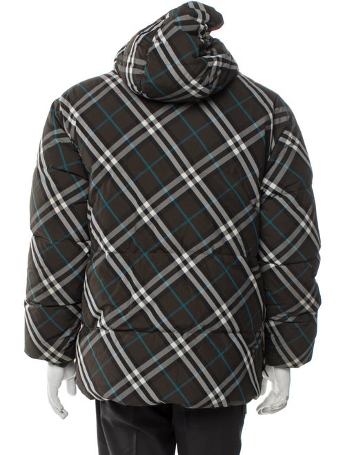 Burberry Plaid Print Parka