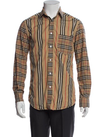 Burberry Striped Long Sleeve Dress Shirt