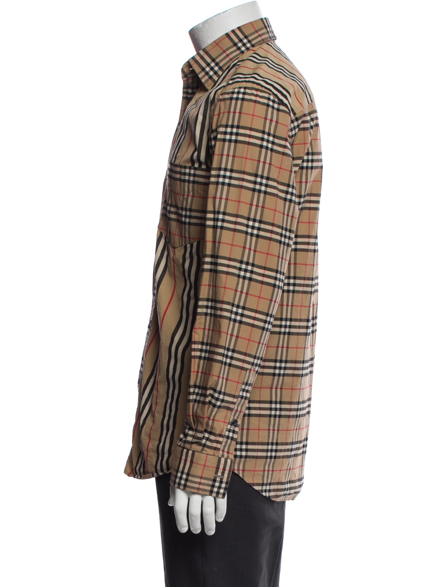 Burberry Striped Long Sleeve Dress Shirt