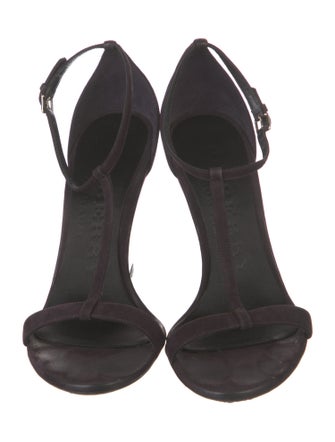 Burberry Prorsum Suede T-Strap Sandals