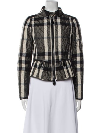 Burberry London Plaid Print Jacket