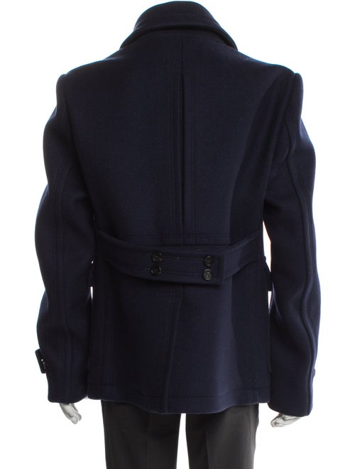 Burberry Prorsum Abstract Check Virgin Wool Peacoat