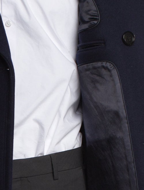 Burberry Prorsum Abstract Check Virgin Wool Peacoat