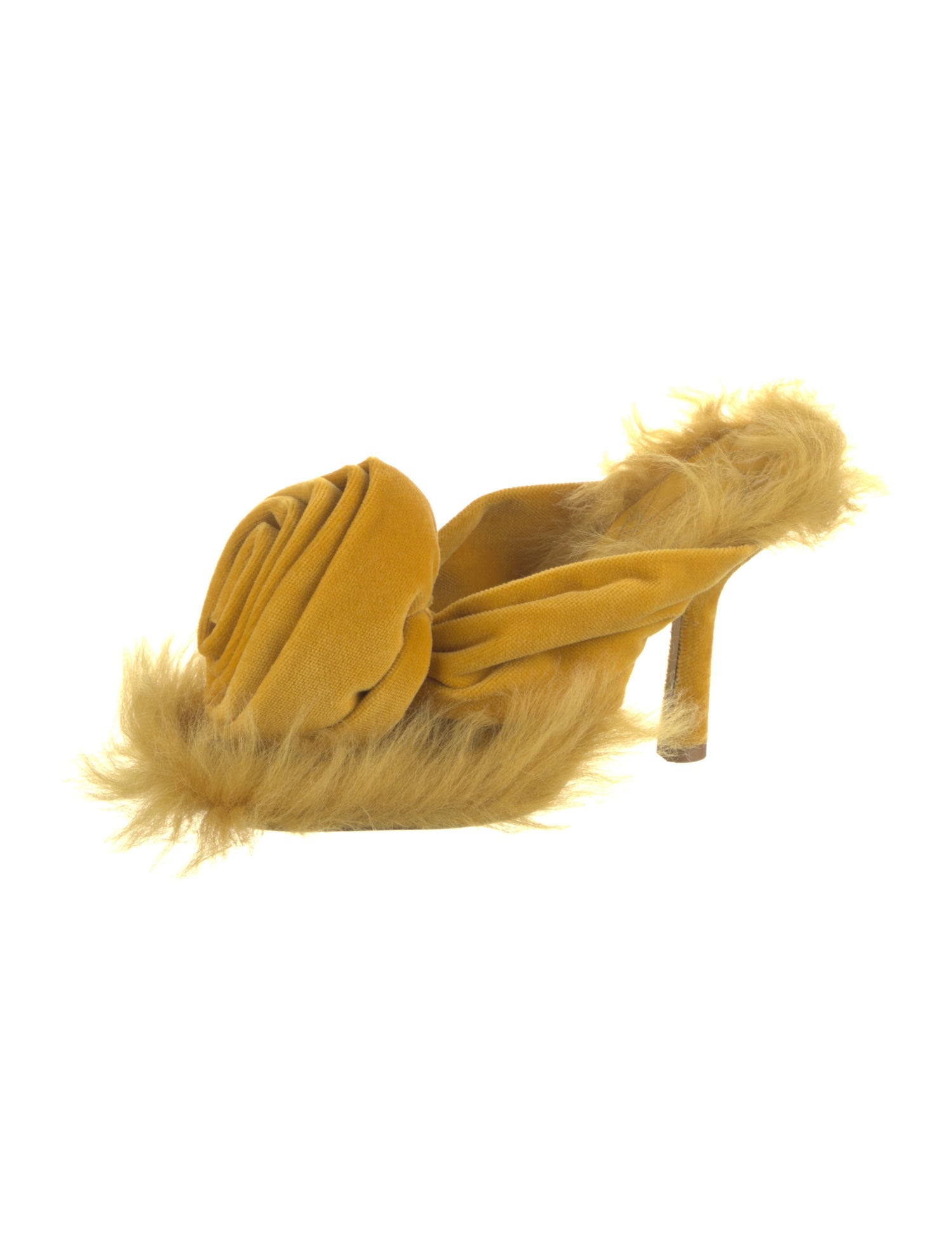 Burberry Prorsum Velvet Fur Trim Sandals