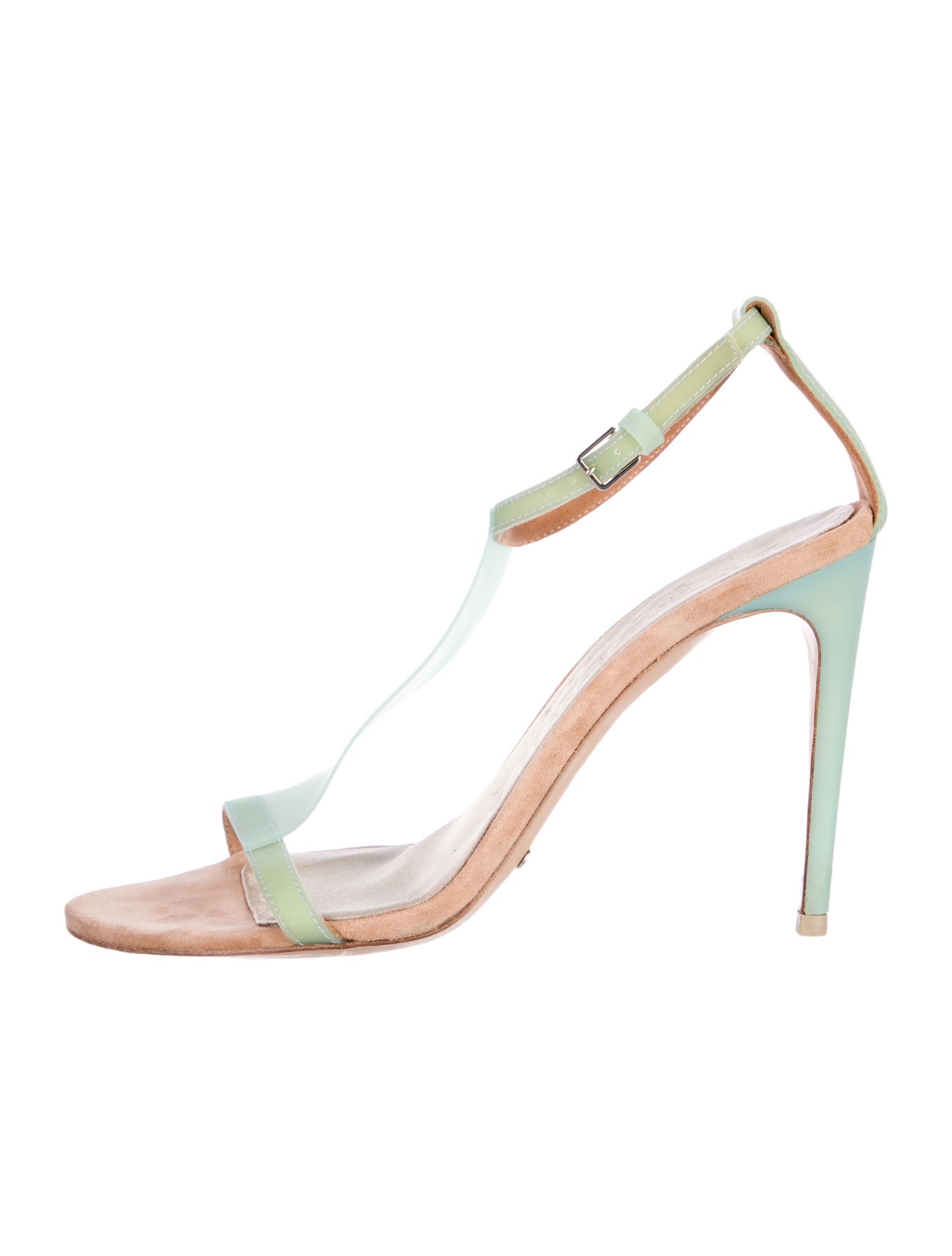 Burberry Prorsum Vintage PVC T-Strap Sandals