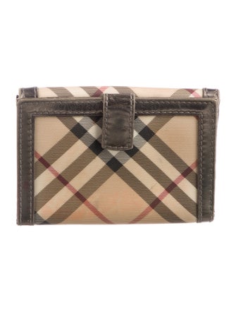 Burberry Prorsum House Check Pattern Compact Wallet