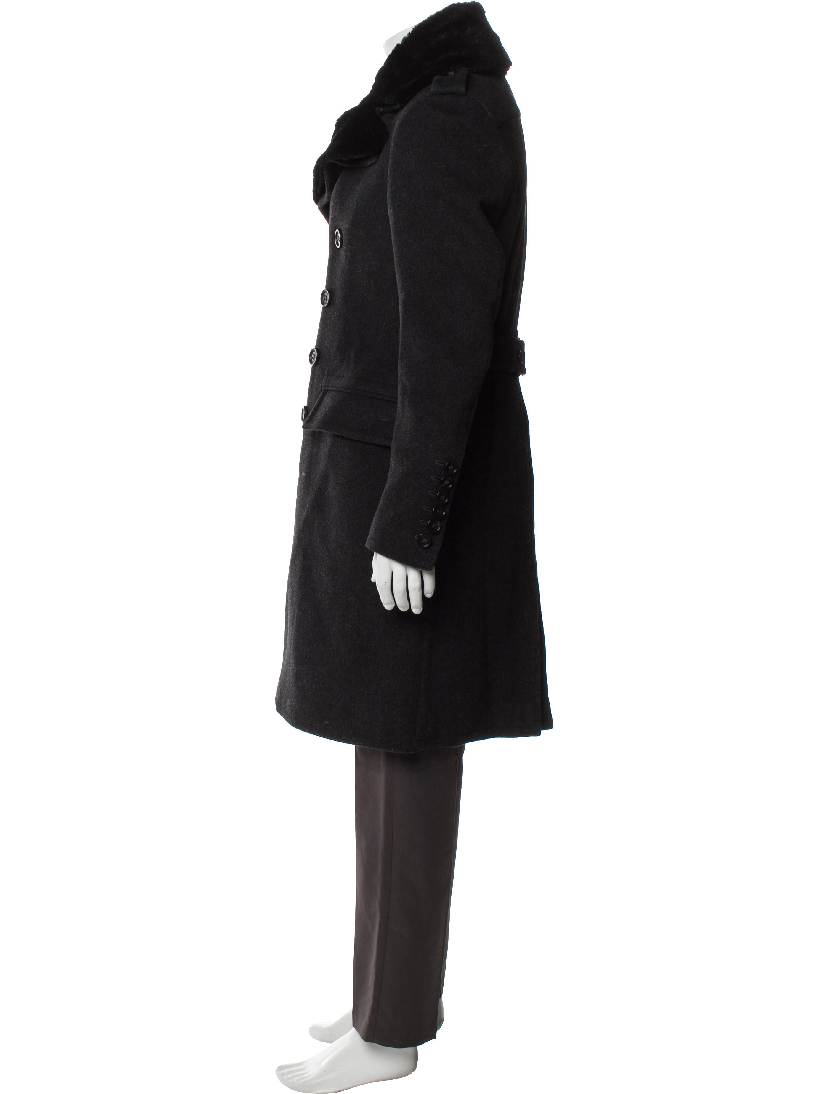 Burberry Prorsum Nova Check Pattern Wool Trench Coat