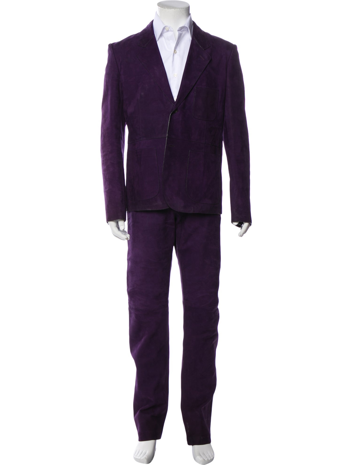 Burberry Prorsum Vintage Lamb Leather Two-Piece Suit