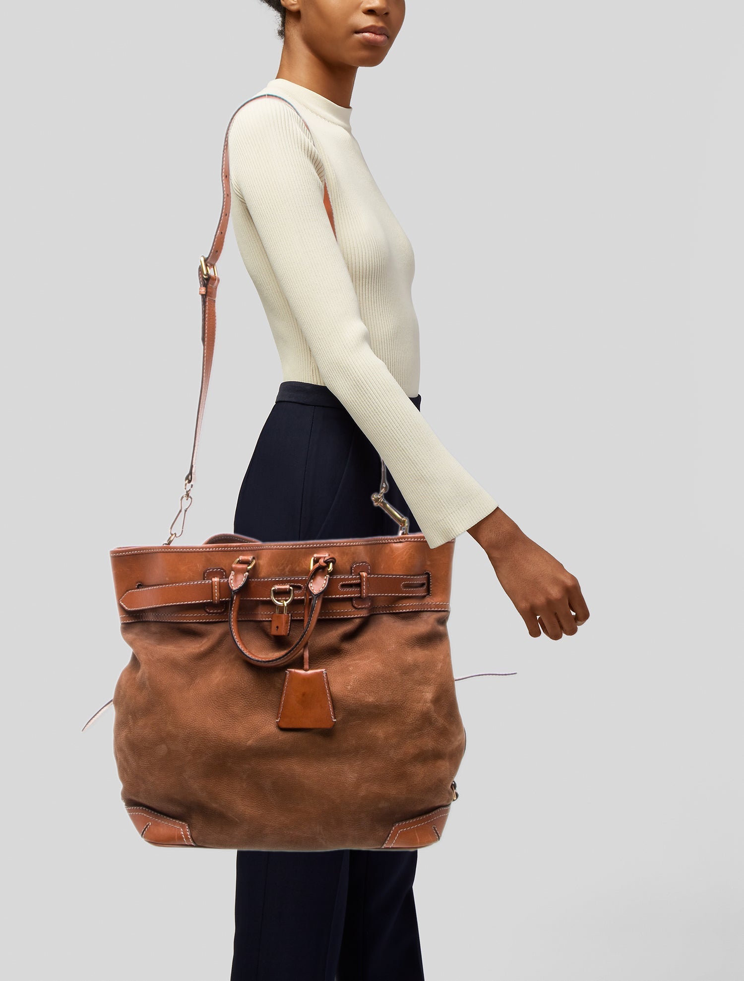 Burberry Prorsum Suede Shoulder Bag