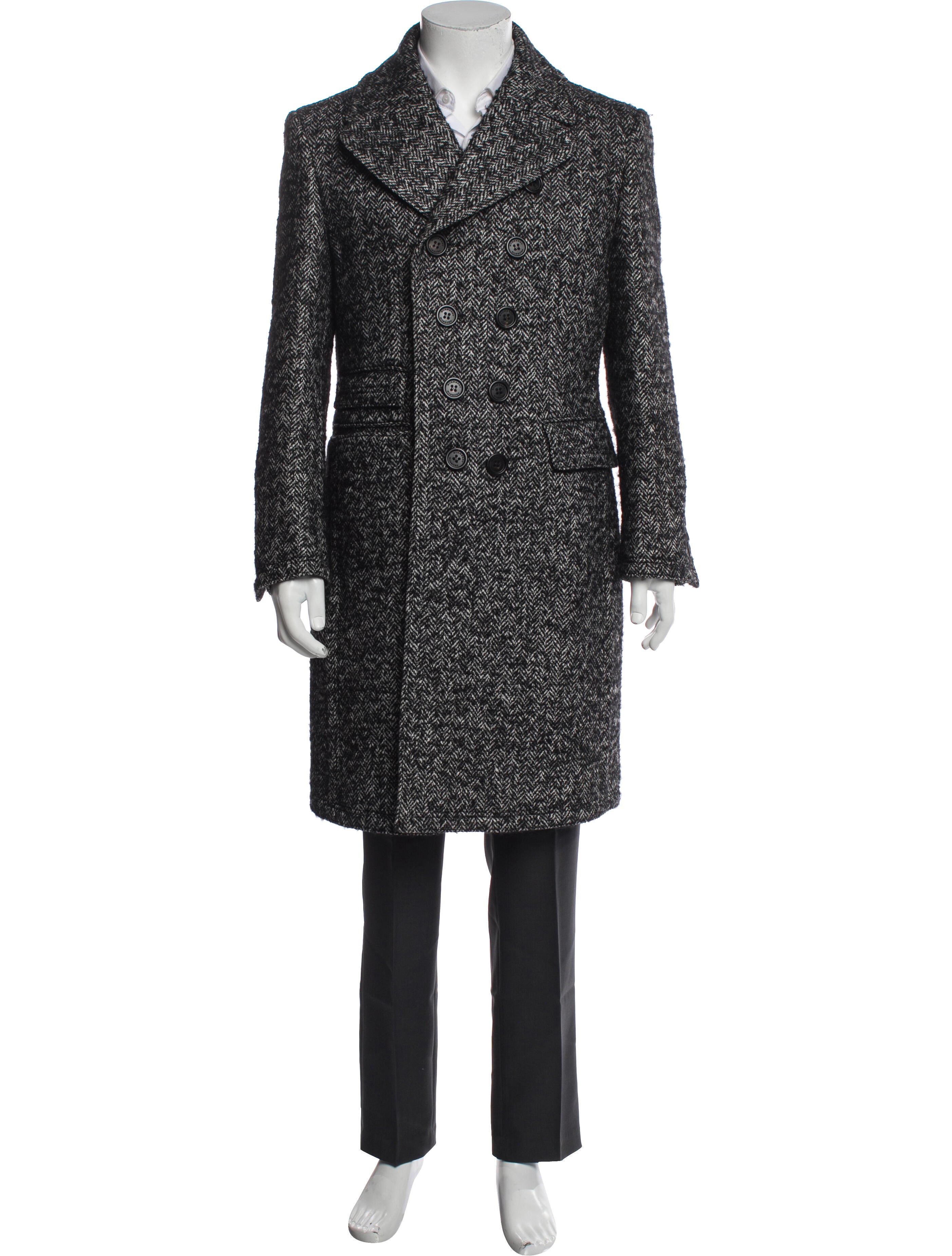 Burberry Prorsum Tweed Pattern Overcoat