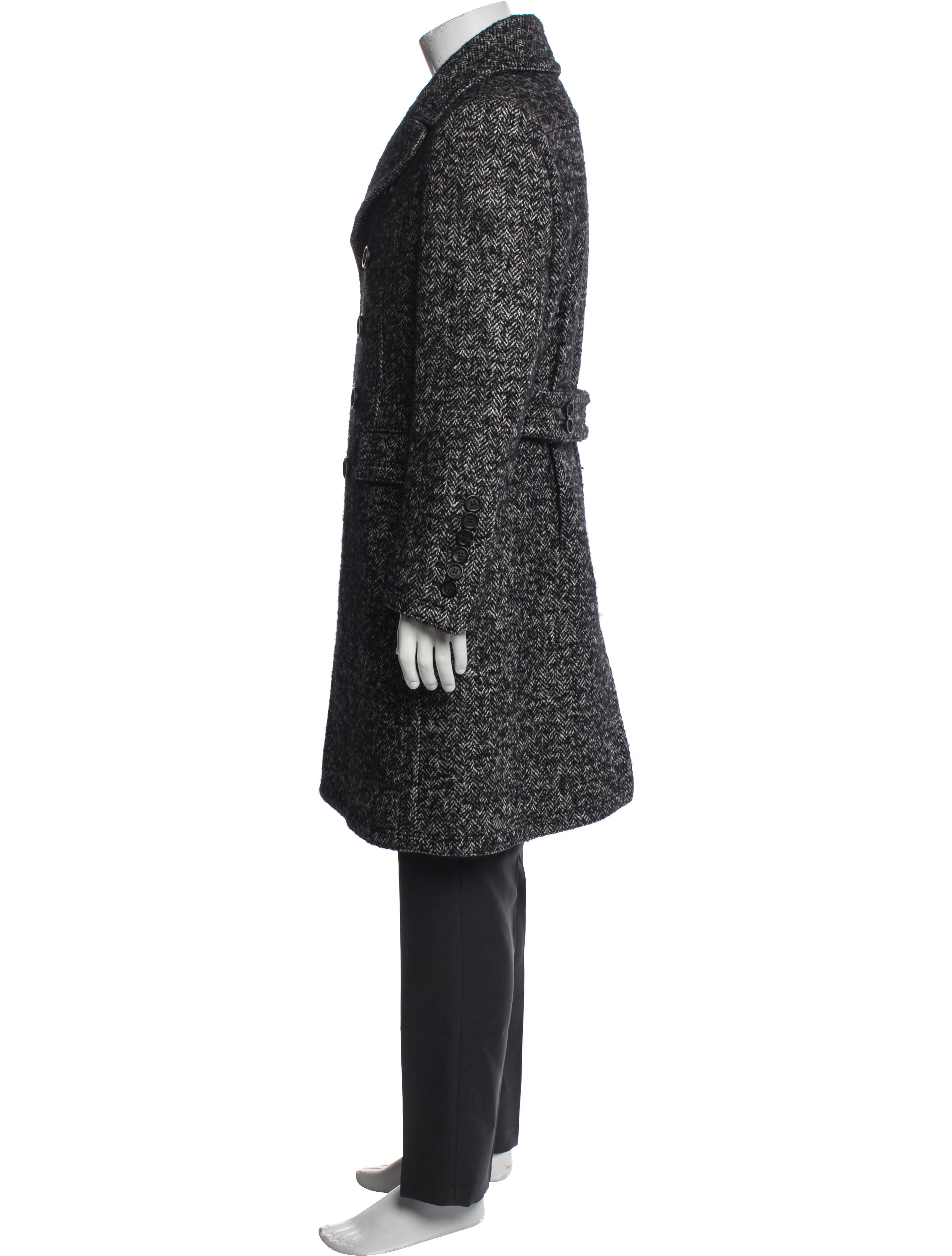 Burberry Prorsum Tweed Pattern Overcoat