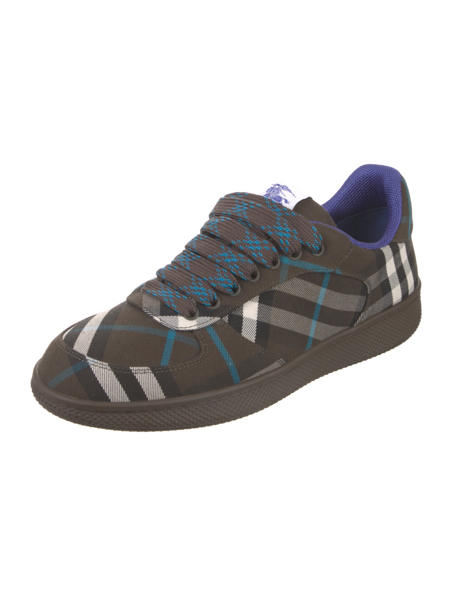 Burberry Prorsum Canvas Plaid Print Sneakers