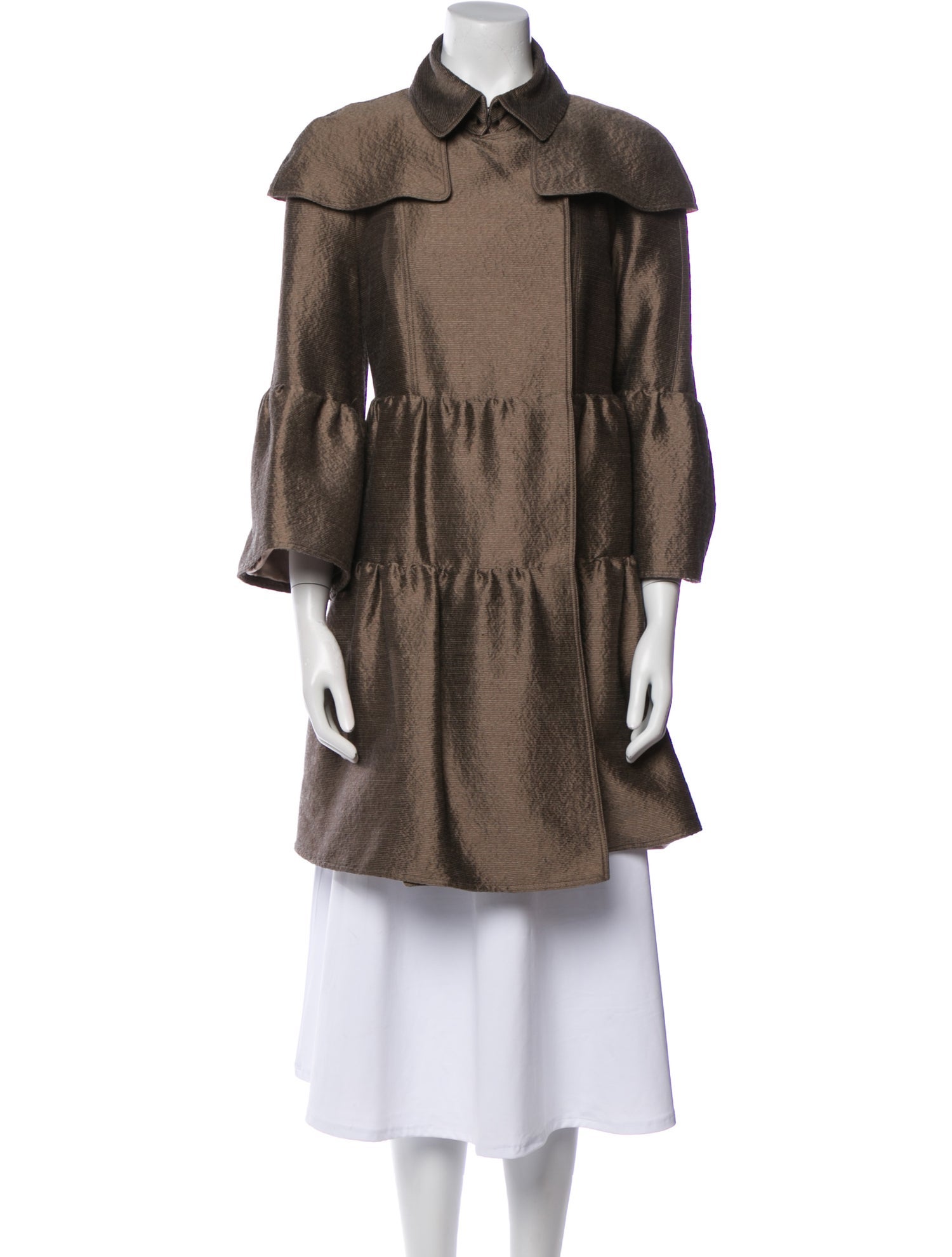 Burberry Prorsum Wool Faux Fur Coat