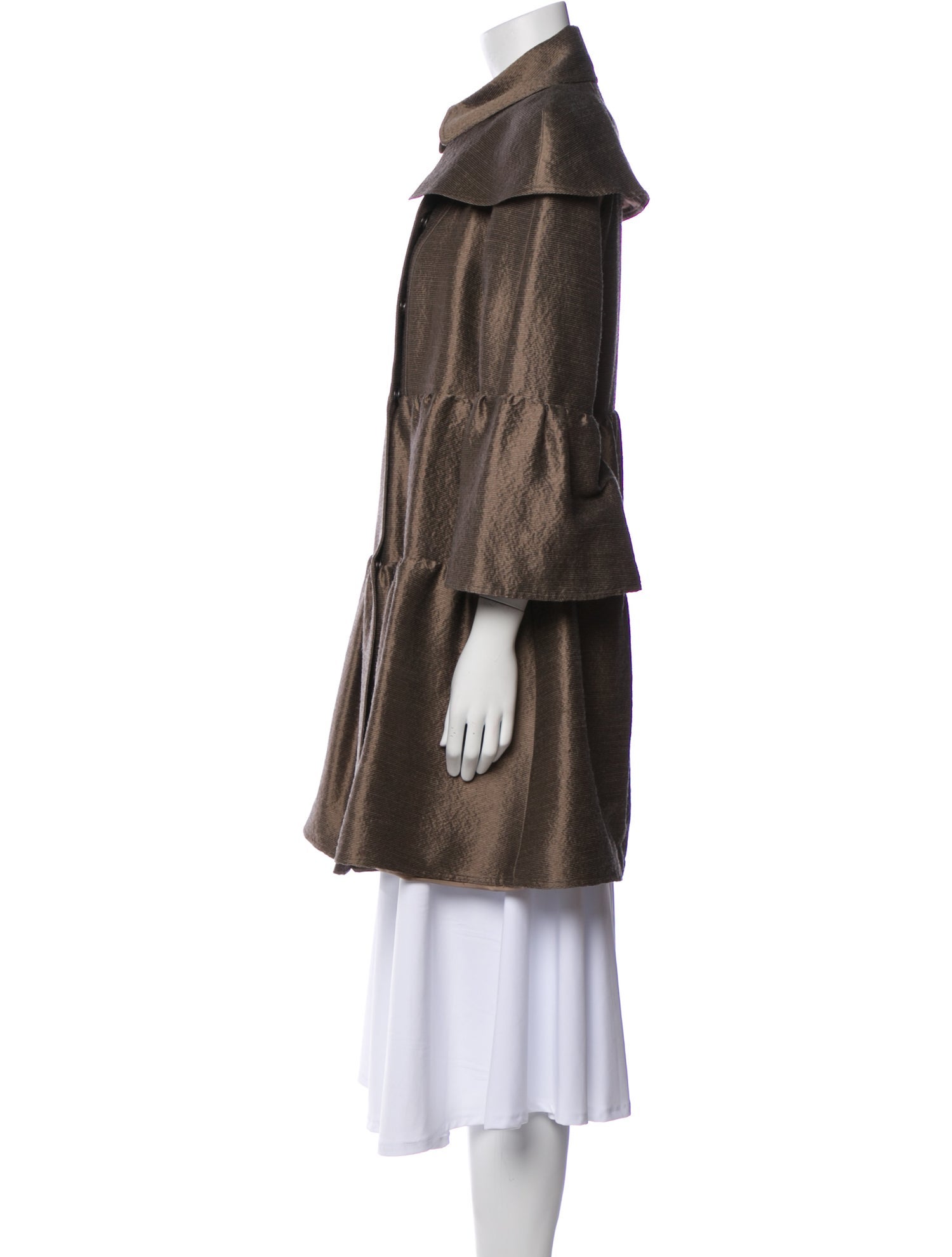 Burberry Prorsum Wool Faux Fur Coat