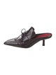 Burberry Prorsum Patent Leather Bow Accents Mules