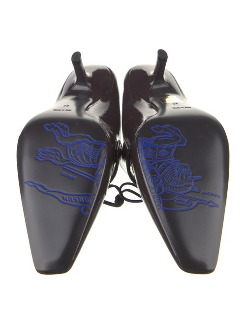 Burberry Prorsum Patent Leather Bow Accents Mules