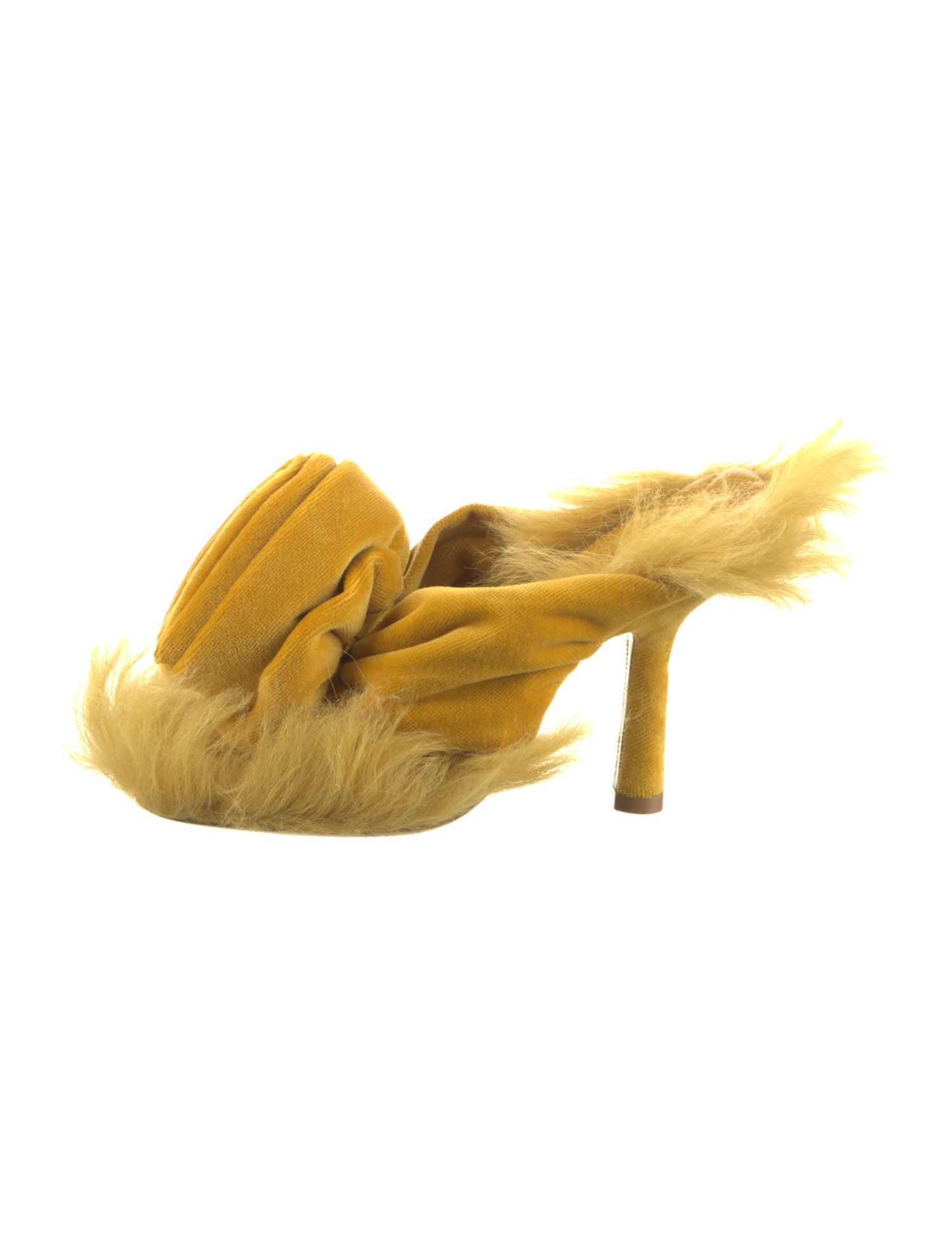 Burberry Velvet Faux Fur Trim Espadrilles