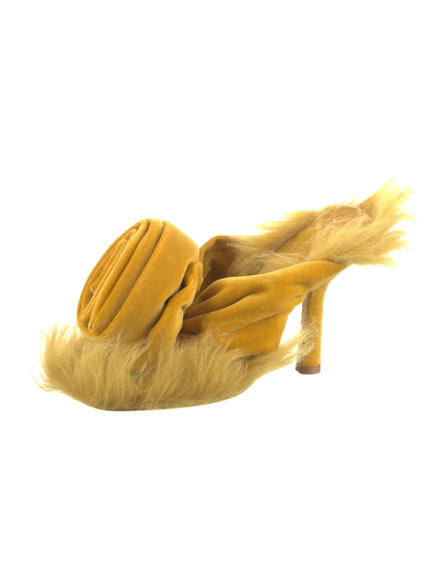 Burberry Velvet Faux Fur Trim Espadrilles